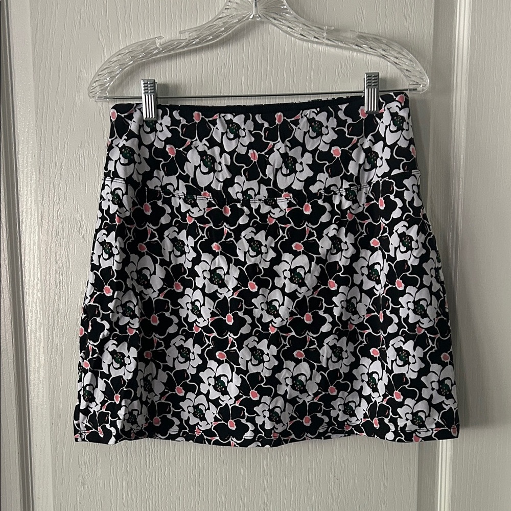 Floral Black and White Women's Skirt